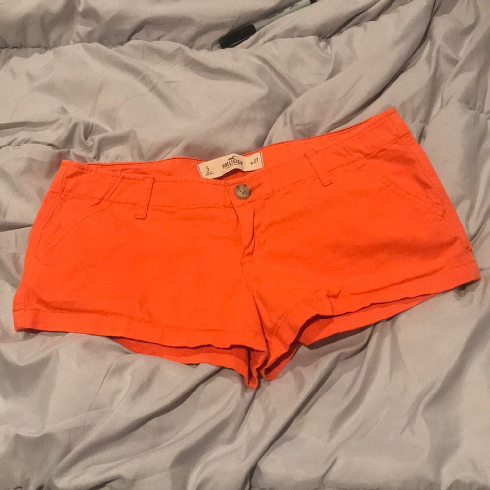 Orange Hollister shorts
